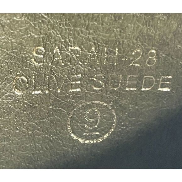 Bella Marie Olive Green Suede Peep Toe Booties 9 NEW - Picture 7 of 9